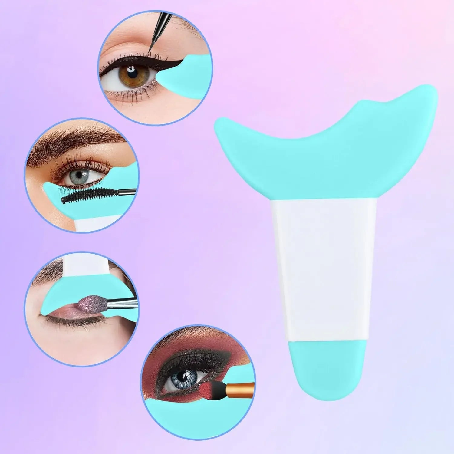 4Pcs Set Eye Makeup Assistance Tool Set With Nose Brush Silica Gel Multifunctional Makeup Tools For Women  eye brow shaper