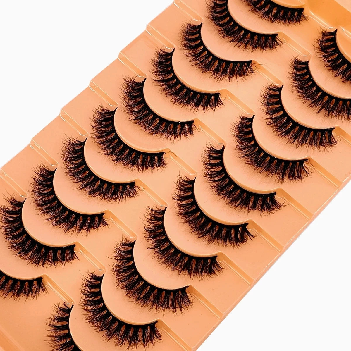 10 pairs of Russian striped eyelashes fluffy artificial mink eyelashes 3D fake eyelashes Russian curly eyelashes fake eyelashes