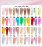 Arte Clavo Transparent Nude Pink Color Jelly Gel Nail Polish Semi Permanent 15ml Top Coat Soak Off UVLED Varnish Nail Art Design