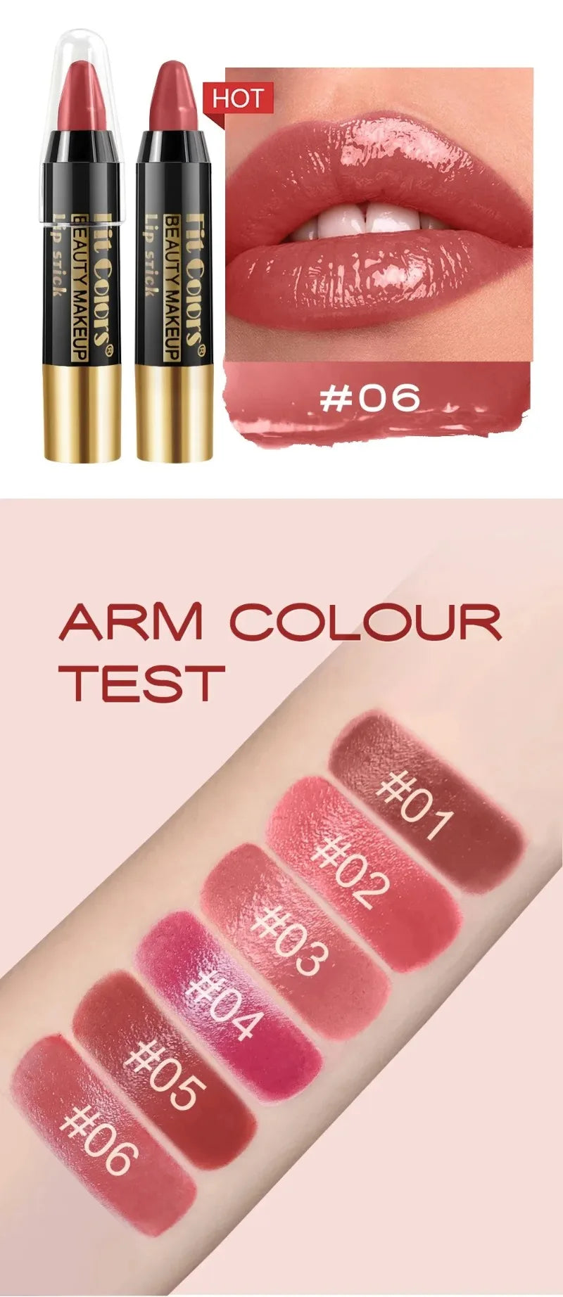 Easy Coloring Gloss Lipstick Lasting Waterproof Matte Crayon Lip Gloss Stick High Pigmented Moisturizing Lip Liner Pen Makeup