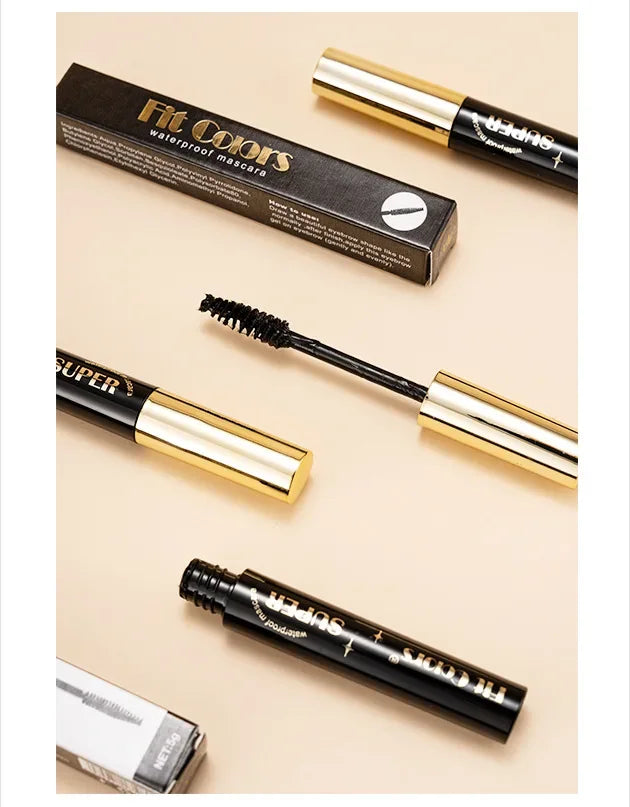 Color Mascara 14 Thick Curl Waterproof Non-smudding Natural Long Lasting Blue White Green Pink Black  Eye Makeup