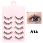 5 Pairs Soft Strip Lashes Manga Makeup Korean Natural False Eyelashes DINGSEN Natural Lashes Sleeve Anime Daily Eyelashes