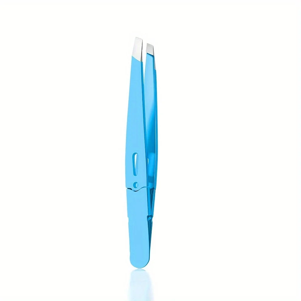 Colourful Precision Stainless Steel Tweezers For Eyebrow Hair Facial Hair Removal, Splinter, Blackhead Slant Tip Angle Tip Point