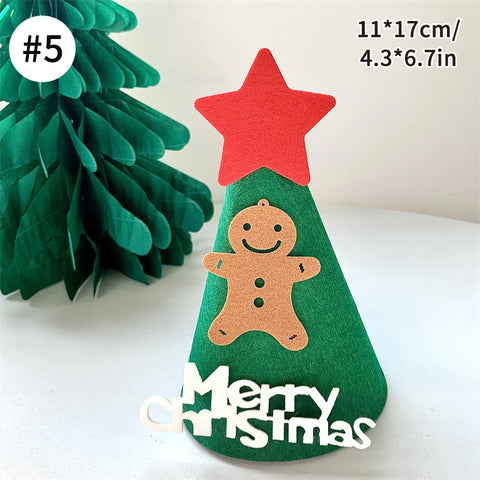 Christmas Hat Headwear INS Christmas Tree Hat 2026 New Year Party Atmosphere Photo Props Children Christmas Festival Costumes