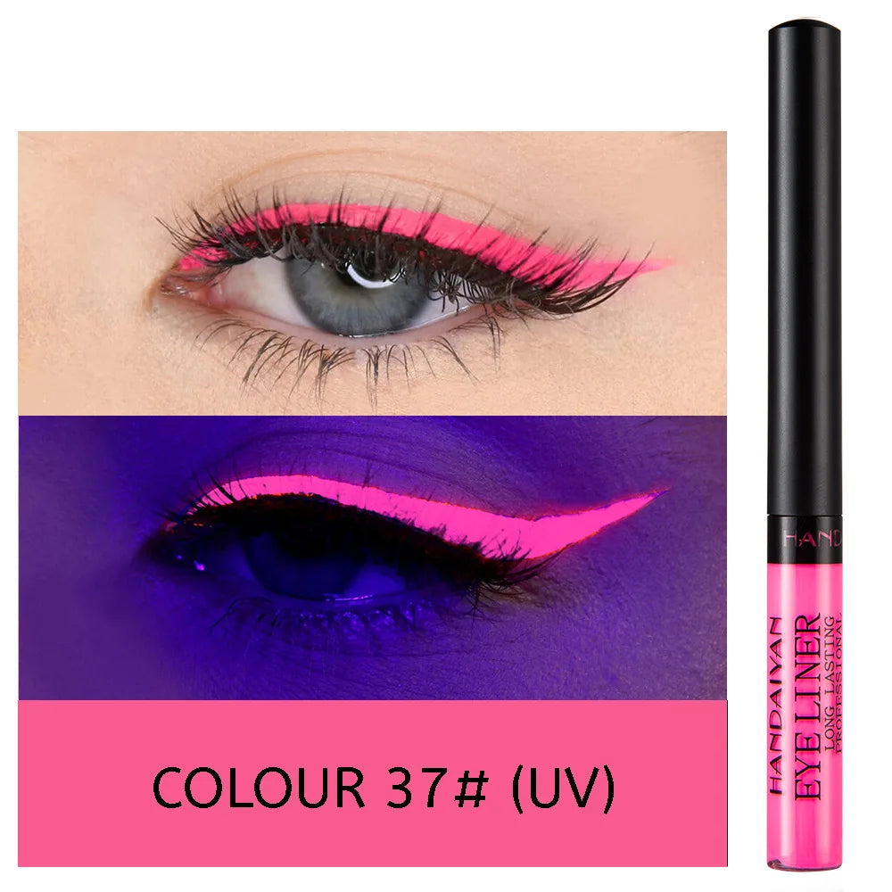 Waterproof Matte Liquid Eyeliner Long Lasting Quick Dry Non Smudging UV Luminous Gel Makeup for Smokey Eyes
