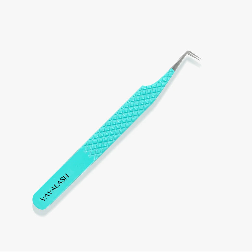 VAVALASH Anti-Slip Tweezers High-Density Stainless Steel Fiber Tip for Eyelash Extensions Eyebrow Professional Precision Makeup