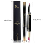 2 in 1 Lipstick and Lip Liner Pen, Matte Waterproof Long Lasting Lip Makeup Tool, Non-Fading Smooth Velvet Finish