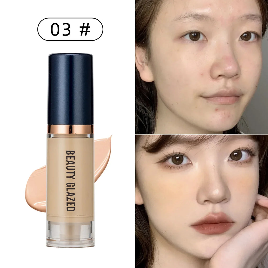 6 Color Face Liquid Foundation Waterproof Long Wear Oil Control Foundation Concealer Liquid Foundation Beauty Makeup Cosmetic