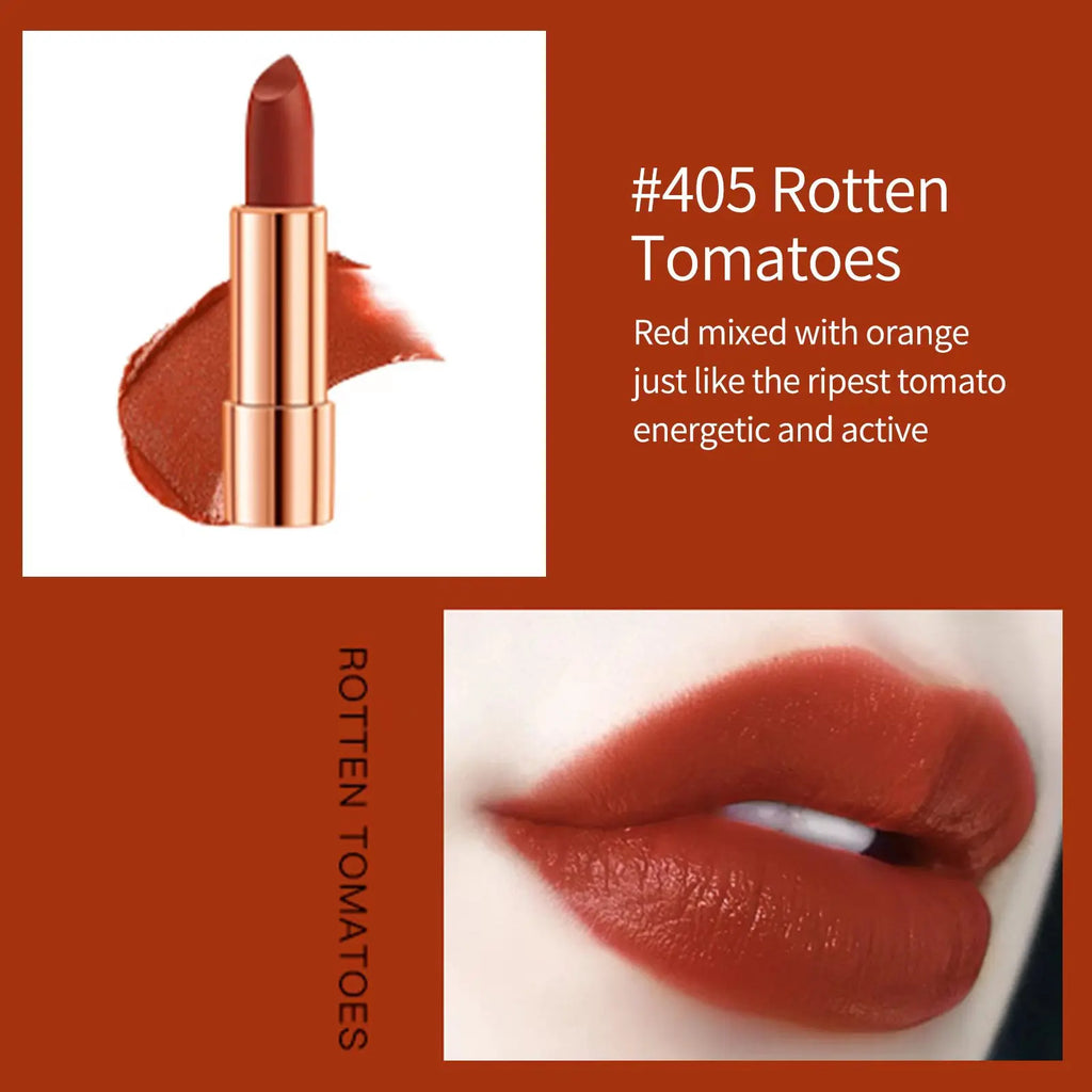 Matte Lipstick Set 3 Colours with Silver Chain Shining Bag Waterproof Non-Stick Long Lasting Red Lip Makeup 3.5gx3pcs