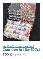 11pcs Aurora Glass Nail Foil Sticker Ice Cube Broken Glass Paper Iridescent Nail Film Decals Chameleon Reflective Nail Stickers