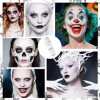 Full Coverage Matte White Liquid Foundation,Waterproof & Long-Lasting Creamy Formula for Halloween,Goth,Zombie,Cosplay Makeup