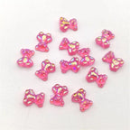 10Pcs Pink Gold Bear Nail Charms Japanese Cartoon Jewelry Nails Art Decoration 3D Rabbit Bear Manicure Accessories For Girl Lady