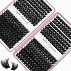 Individual Lashes 10-14mm 384pcs Cluster Lashes Natural Look Mixed Tray DIY Eyelash Extension Volume Clusters Eyelashes