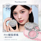 Flower Knows Strawberry Rococo Series Embossed Blush Fine Powder Makeup Smooth Long-Lasting Blusher Face Enhancing Makeup Color