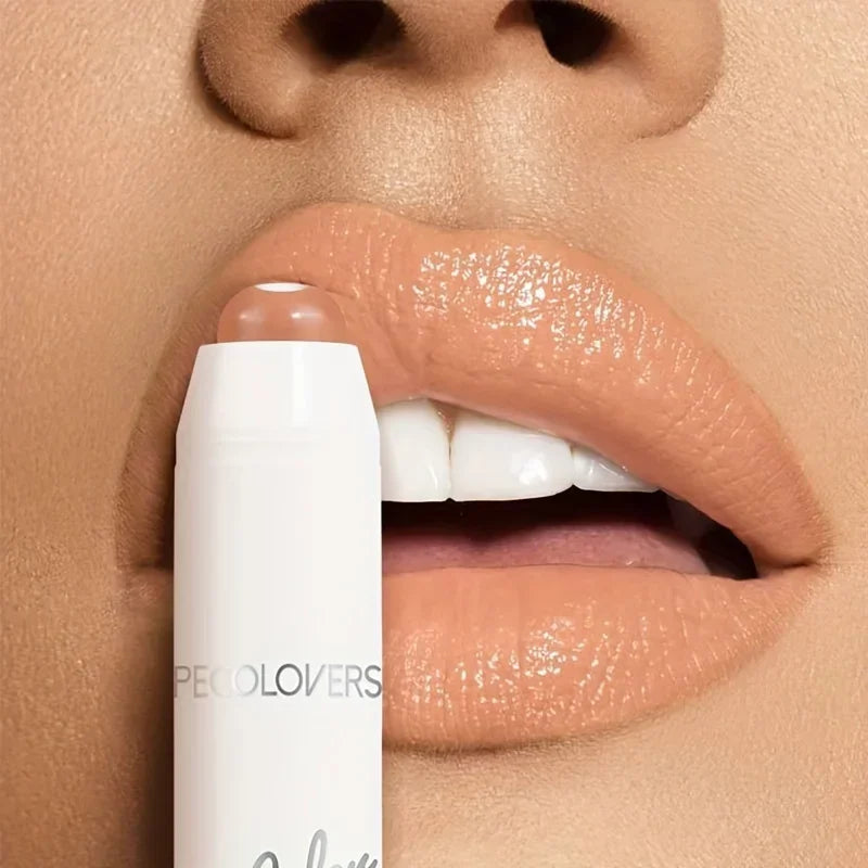 Moisturizing Lipstick Balm Hydrating Long-Lasting Lip Glaze Non-Stick Formula Nude Tone Lip Care Nourishing Lip Gloss