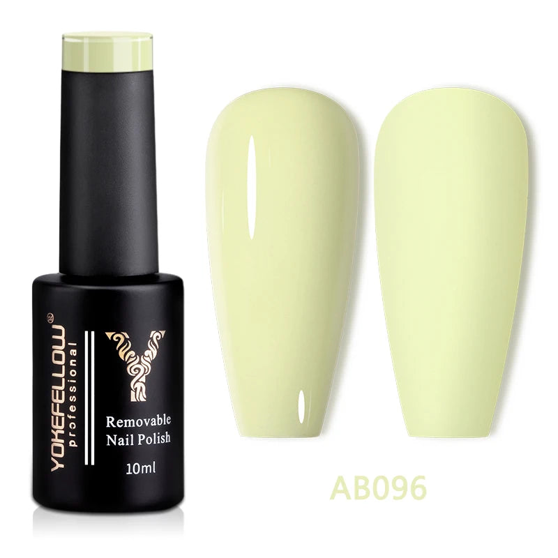 YOKEFELLOW 10ml Jelly Nude Gel Nail Polish High Quality Translucent Pink Nail Gel Varnish Soak Off UV Gel Polish Long Lasting