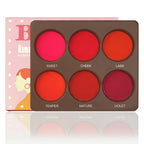 1 SET 6 Colors Waterproof Matte Blush Palette Medium Buildable Coverage Long-Lasting Natural Finish Light &Breathable Free brush