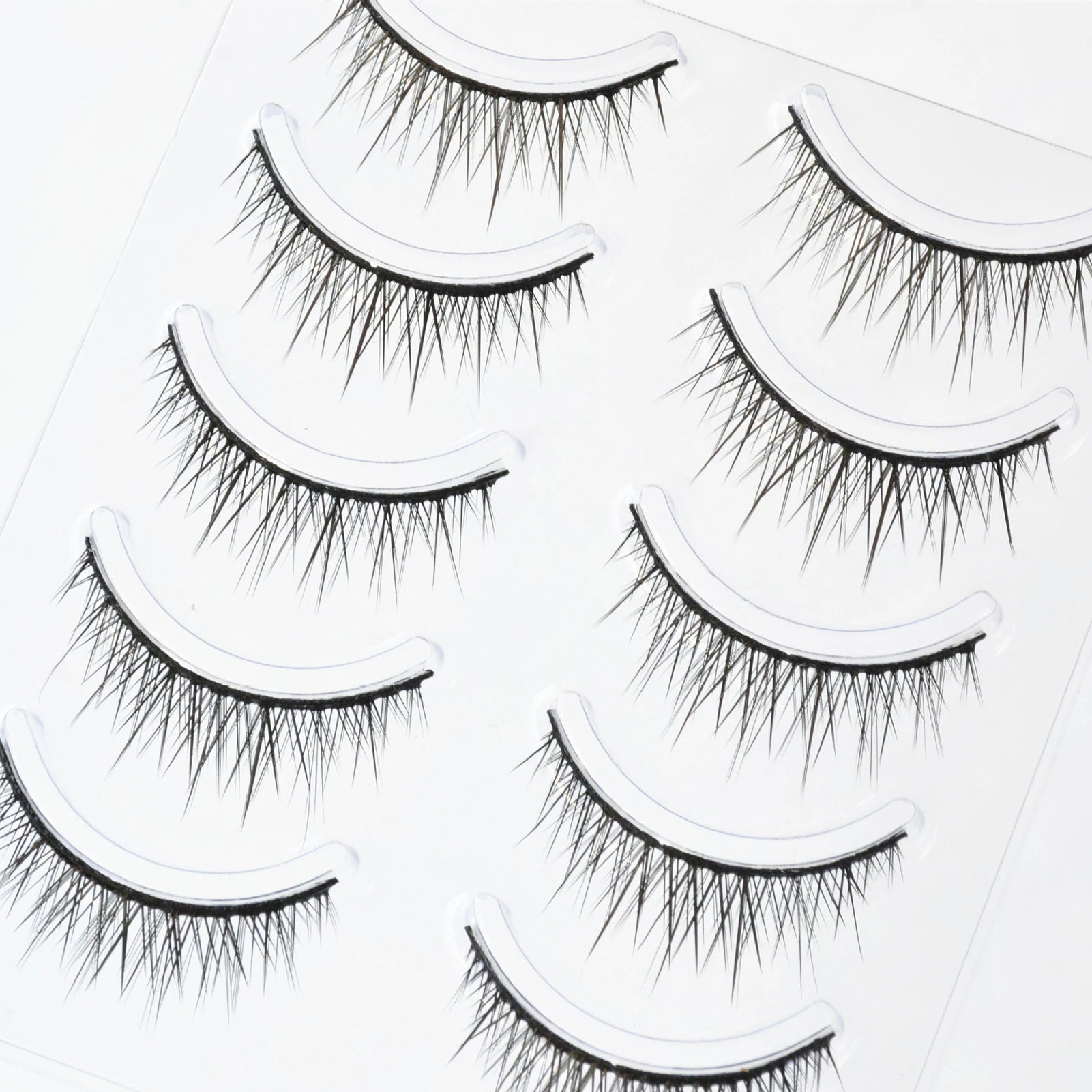 Strips False Eyelashes Full Strip Hard Stem Baby Straight Fish Tail fake eyelash Natural lashes for Double Eyelid Cosplay
