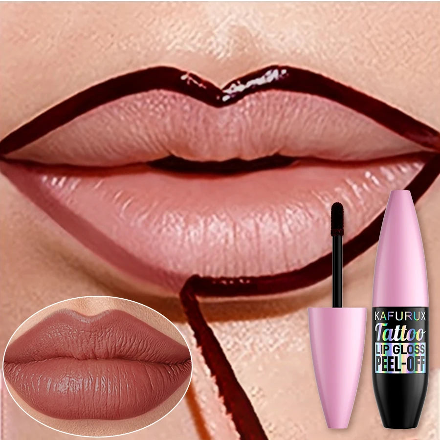7 Colors Waterproof Lip Tint Peel Off Lip Liner Tattoo Lipgloss Long Lasting Matte Pink Red Brown Contour Makeup Lips Stain Gift