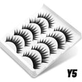 GROINNEYA 3D Mink Lashes Cat Eyelashes Fluffy Wispy Volume Lashes Natural Feathery Effect Lightweight Flexible Band Fake Lashes