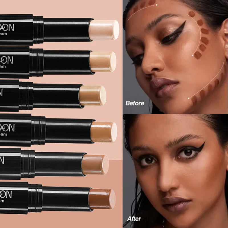 Concealer Stick Foundation Face Outline 3D Brightening Moisturizing Full Coverage Acne Dark Circle Natural Matte Concealer Cream