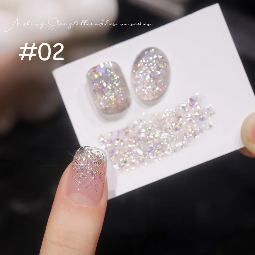 1-12pcs WS Carnival Party Broken Diamonds Nail Gel Polish Summer New Super Flash Quick Dry Long Lasting Nail Art Nail Supplies