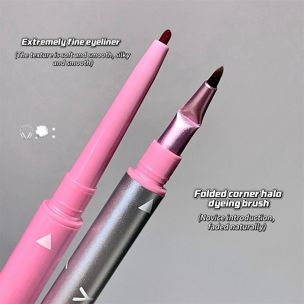 Punk Red Eyebrow & Eyeliner Gel 2 In 1 With Angled Brush Smudge-Proof Waterproof Creamy Smooth for Brows & Under Eye Makeup