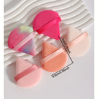 60Pcs Velour Powder Puff Set - Triangle Face/Body Blenders for Loose Powder & Foundation| Ultra Contour Sponges for Eyes/Corners