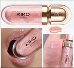 Kiko 3D Liquid Lip Glaze Transparent Lip Mirror Lipstick Nourishing Glossy Full Lips Not Fading Milk Tea Bean Paste Makeup