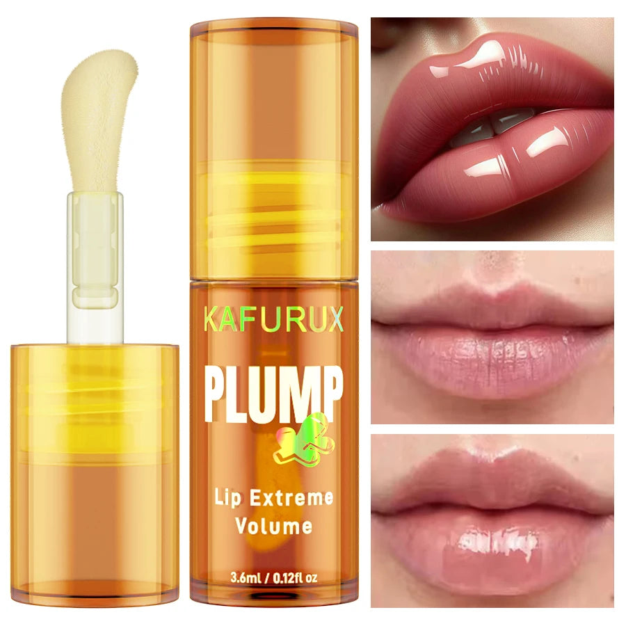 1PC Sexy Lip Plump Long Lasting Lip Oil Moisturizing Lip Gloss Serum Instant Volumising Essence Oil Repair Lip Fine Lines Increa