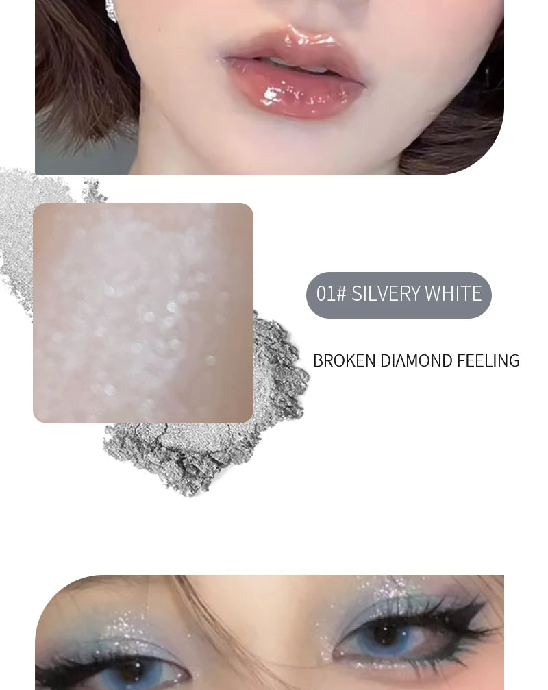 HERORANGE Glowing Charm Monochrome Eyeshadow Palette Pearlescent Explosion Polarized Brightening Silkworm Highlight