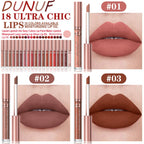 DUNUF Lip Gloss And Lip Oil Set 2-Piece Long-Lasting Waterproof Matte Moisturizing Non-Fading Lipstick Collection