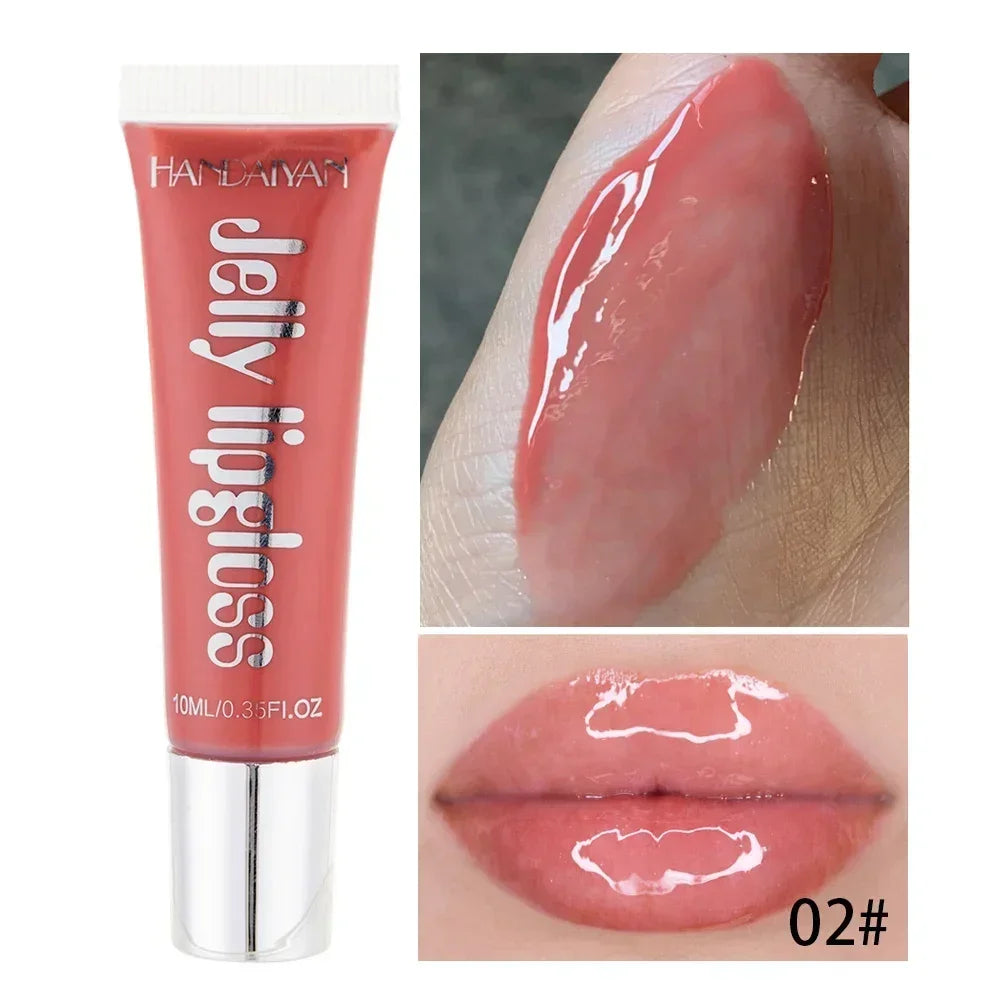 Moisturizing Gloss Plumping Lip Gloss Lip Plumper Makeup Glitter Nutritious Liquid Lipstick Cherry Jelly Oil Clear Lip Gloss