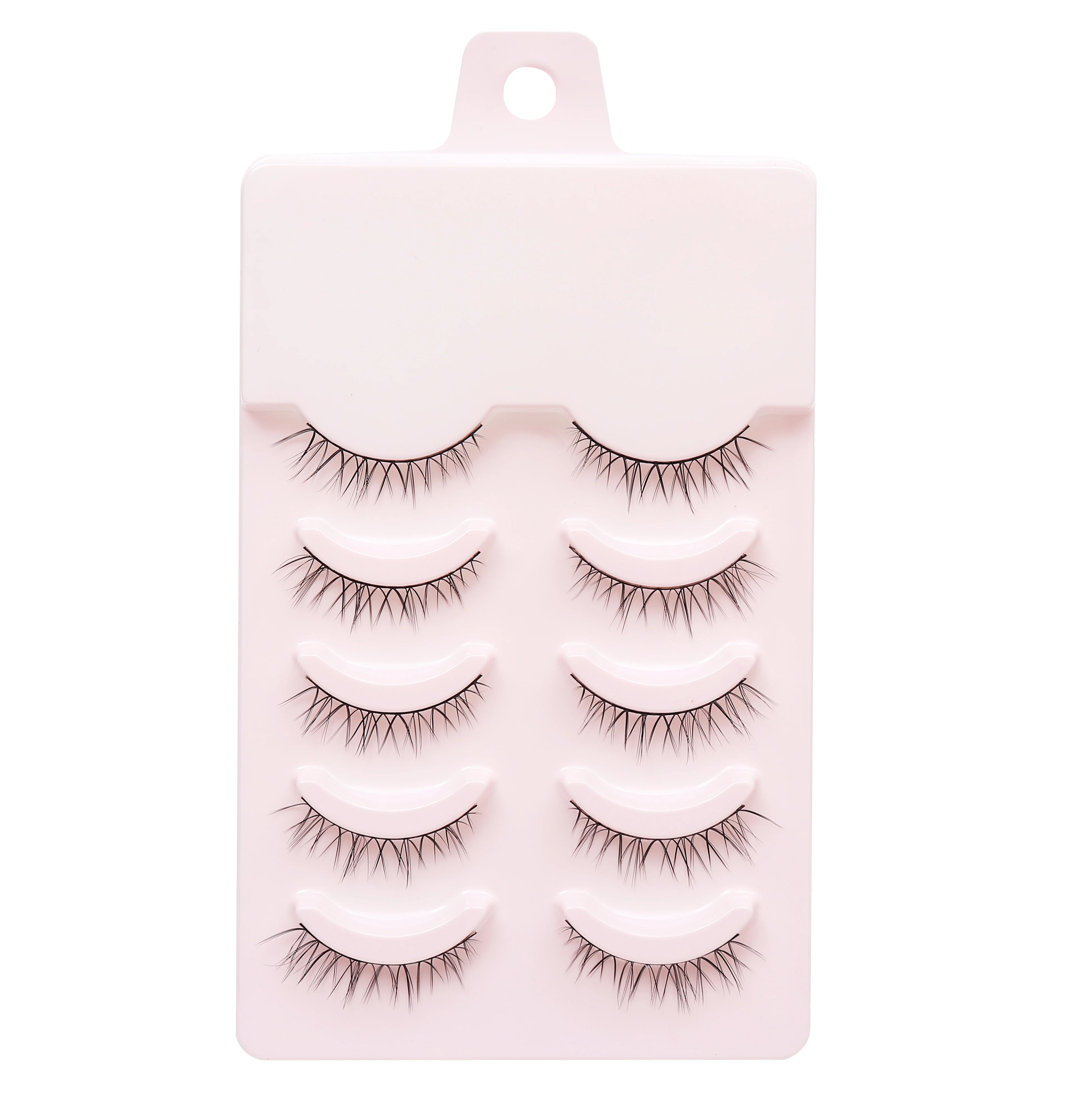 Natural Long Cosplay Makeup Cross Strip False Eyelashes Black Eye Lashes and Cat Eye Lashes 5pairs Mink Eyelashes Faux Cilios