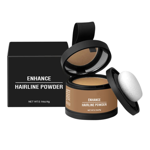 Powder (light Brown) Hair Root, Immediately Hair Color Shadow Covers Gray Hair, Hair Is Moisturized, Naturally Modified Hair Top