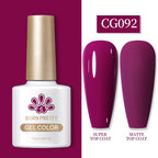 BORN PRETTY 10ml Gel Nail Polish Gel 130 Colors Semi Permanent Solid Nail Gel Varnish Soak Off UV Gel for Base Top Coat