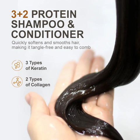 PURC Morocco Argan Oil Shampoo Conditioner Set Smoothing Nourishing Repair Damaged Frizz Hair Scalp Treatment Hair Care