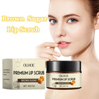 Brown Sugar Lip Scrub Gentle Exfoliating Dead Skin Removal Fade Lip Lines Moisturizing Nourishing Dry Chapped Lip Care 30g