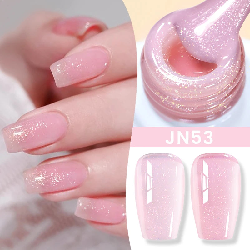 BORN PRETTY Milky White Jelly Nude Gel Nail Polish 10ml White Translucent Soak Off Gel Vernis Semi Permanent Need UV Light Cure