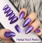 LILYCUTE 7ml  Mirror Metallic Nail Polish No Need of UV LED Lamp Nail Supplies Vernis Red Purple Mirror Effect for Nails