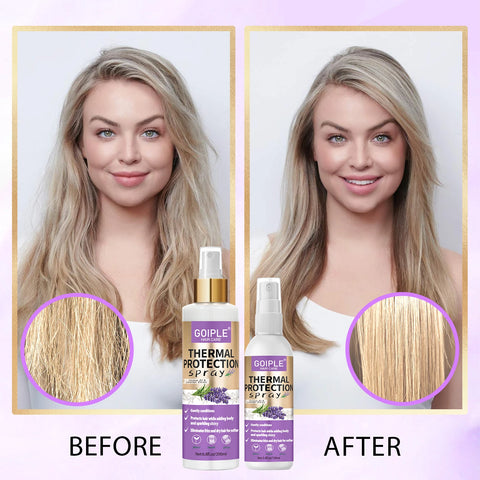 GOIPLE Lavender Extract Heat Thermal Protection Spray Shine Moisturize Split Ends Protect Hair Damage For Natural Hair and Wigs