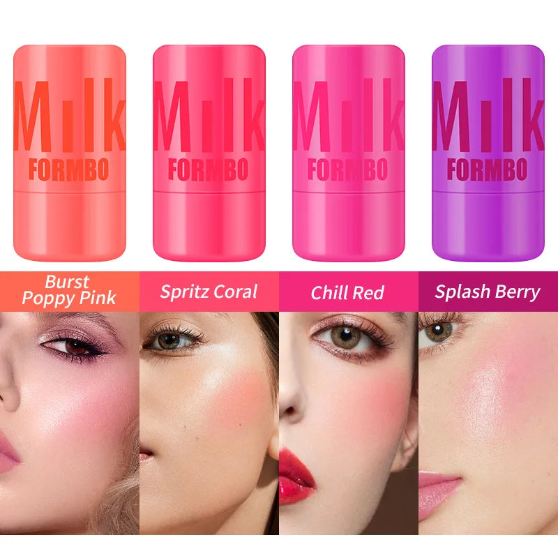 Lip Gloss & Blush,Cooling Water Jelly Tint,Multi Makeup Stick,Cheek Stain,Long-Lasting Hydrating,Transfer Proof,Buildable Rouge