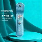 Professional Stainless Steel Slant Tweezers Set High Precision Eyebrow & Facial Hair Remover with Fine Point Tips Multi-Purpose