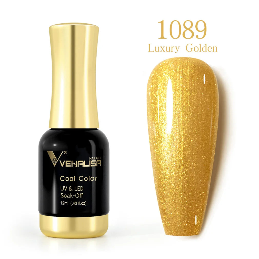 Venalisa 12ml Platinum Gel Nail Polish Super Shiny Effect Nail Gel Perfect Soak off UV&LED Nail Color Foil Chrome Gel Polish