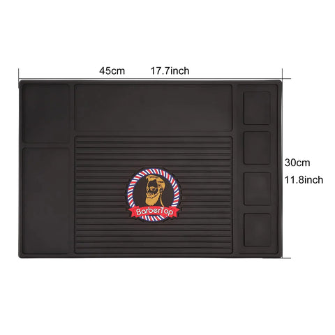 Silicone Barber Magnetic Tray Hairdressing Antiskid Storage Mat Non-Slip Heat Resistant Salon Table Cushion Pad