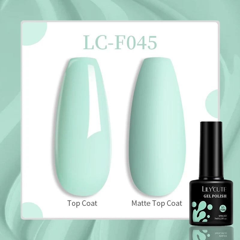 LILYCUTE 7ML Pink Glitter Nail Gel Polish Nude Natural Long Lasting Manicure Soak Off UV LED Nail Art Base Top Coat Gel Varnish