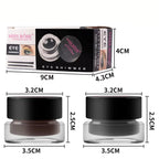 2 bottles of two-color eyeliner gel, durable color rendering, waterproof, non smudging, eyeliner cream with two brushes