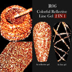 LILYCUTE 5ML Metallic Painting Liner Gel Nail Polish Super Bright Gold Silver Mirror Drawing Gel Semi Permanent Line French Nail