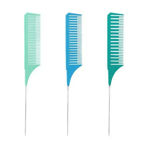 3pcs Hairbrush Hair Styling Combs Tailed Comb Set Coloring Dyeing Comb Salon Tool Sectioning Highlighting Weaving Cutting Comb