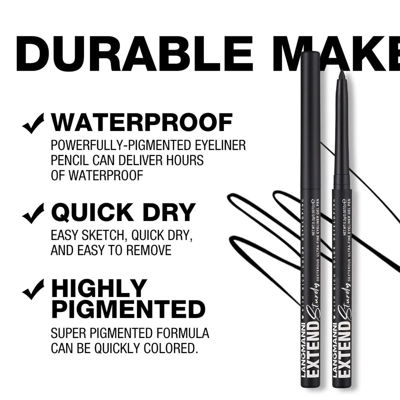 Waterproof Eyeliner Gel Pencil Gold Brown Lying Silkworm Pen Soft Easy Wear High Pigment Matte Eyeliner Lasting Shiny Eye Makeup